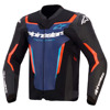 Foto: GP Force V2 Leren Motorjas Zwart-Blauw-Rood-Fluor