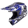 Foto: SMX-10 Gasoline Crosshelm Blauw-Zwart-Wit