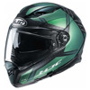 Foto: Motorhelm , F70 Dever Groen-Zwart