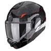 Foto: Exo-Tech II Viator Systeemhelm Zwart-Wit-Rood