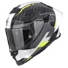 Foto: EXO-R1 Evo II Carbon Air Surge Integraalhelm Zwart-Wit-Fluor