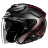 Foto: F31 Ludi Jet Helm Zwart-Rood