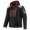 Foto: Jari Hooded V2 Motorjas Zwart-Grijs-Rood