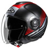 Foto: I40N Dova Jet Helm Zwart-Rood