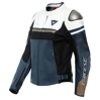 Foto: Rapida leren dames motorjas Blauw-Wit