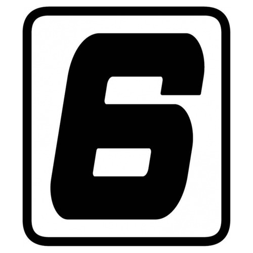 Sticker Cijfer  -6- (per stuk)
