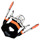 iXS Helmet cover iXS 361 black-orange - thumbnail
