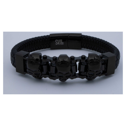 Black braided motto bracelet (7)