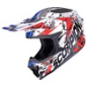 Foto: SMX-10 Gasoline Crosshelm Wit-Rood-Blauw