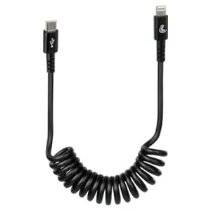 Foto: USB-C naar Lightning 8-pin spiraal oplaadkabel