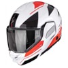 Foto: Exo-Tech II Void Systeemhelm Wit-Zilver-Rood