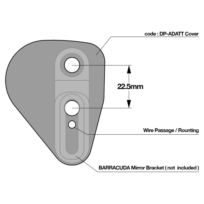 Foto: Mirror Adapter Hypermotard 1100 (pair) Ducati Supersport