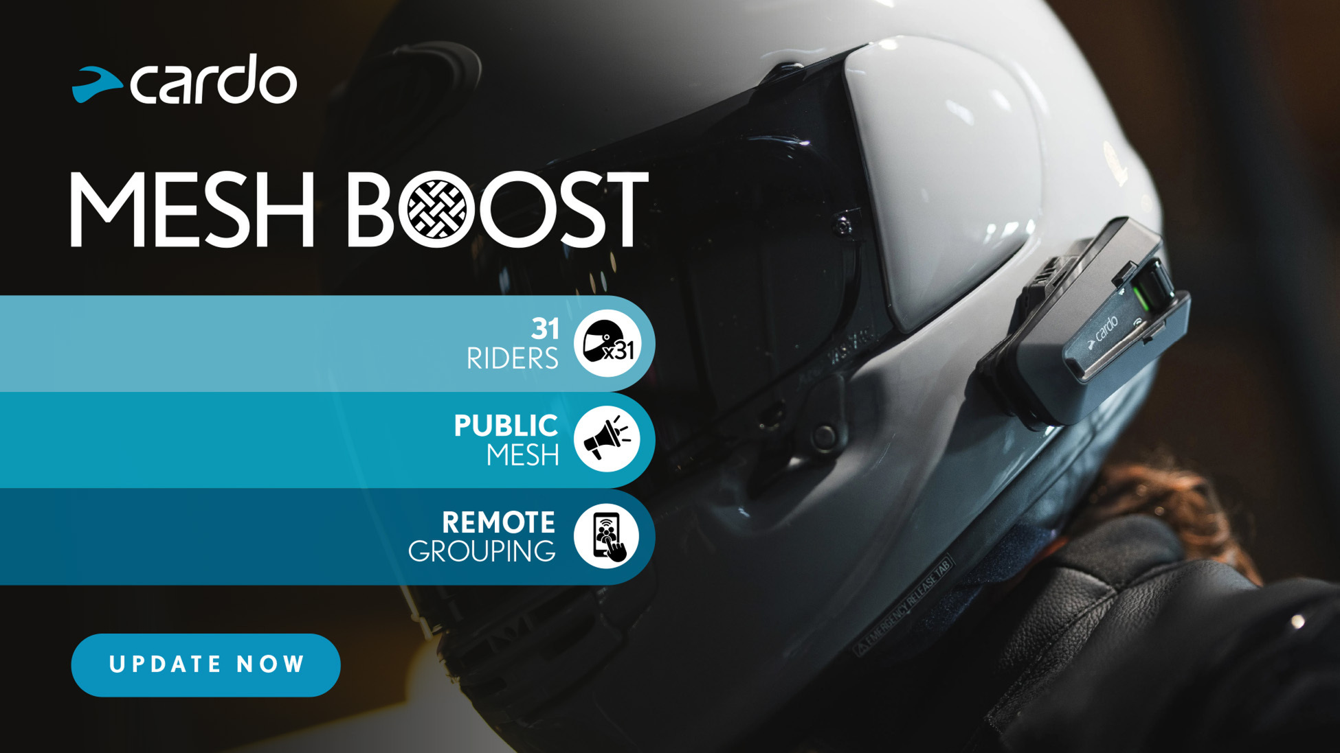 Foto: Mesh Boost update voor Cardo Packtalk modellen