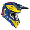 Foto: J39 Reactor Crosshelm Geel-Blauw