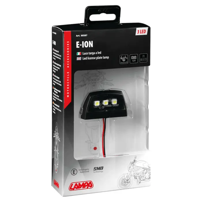 Foto: 3 LED E-ion universele kentekenplaatverlichting E-keur