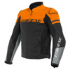 Foto: AGILE LEATHER JACKET Zwart-Grijs-Oranje