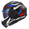 Foto: FF912 Valiant Gear Ervion Systeemhelm Wit-Blauw-Rood