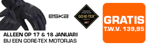 Foto: Eska GTX handschoenen gratis bij een Gore-Tex motorjas