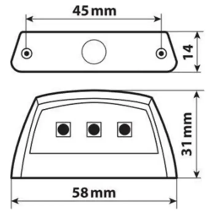Foto: 3 LED E-ion universele kentekenplaatverlichting E-keur