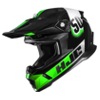 Foto: C50 Dash Crosshelm Zwart-Groen