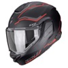 Foto: Exo-Tech II Dash Systeemhelm Mat Zwart-Zilver-Rood